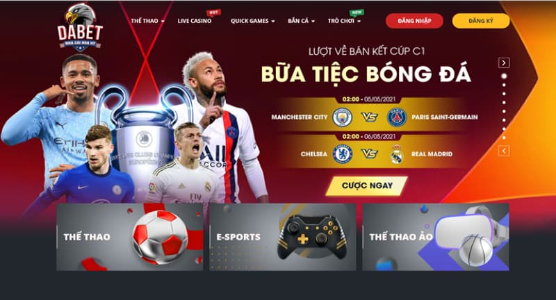 Dabet - Nhà Cái Uy Tín, Giao Diện Thân Thiện, Hỗ Trợ 24/7